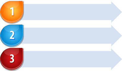 Image showing Bullet List Three blank business diagram illustration