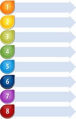 Image showing Bullet List Eight blank business diagram illustration