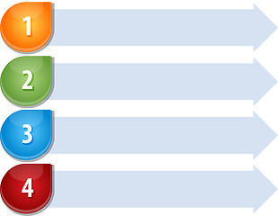 Image showing Bullet List Four blank business diagram illustration