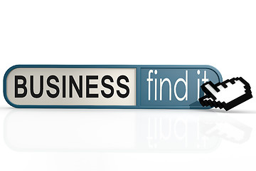 Image showing Business word on the blue find it banner