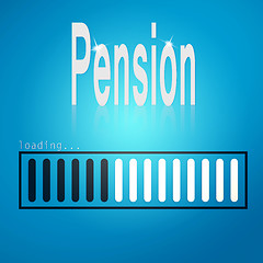 Image showing Pension blue loading bar