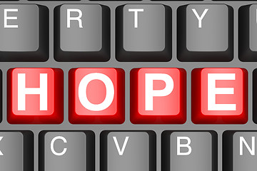 Image showing Hope button on modern computer keyboard