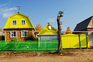 Image showing typical farmstead and outbuildings in Mari El, Russia