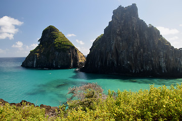 Image showing Crystalline sea beach in Fernando de Noronha,Brazil