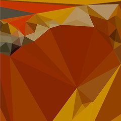 Image showing Paprika Orange Red Abstract Low Polygon Background