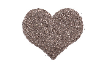 Image showing Chia seeds in a heart shape