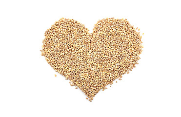 Image showing Pearl barley in a heart shape