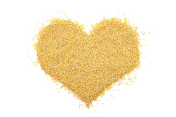 Image showing Millet grain in a heart shape