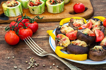 Image showing stuffed mushrooms