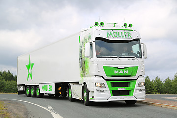 Image showing MAN TGX Mary Lou Show Truck from Switzerland