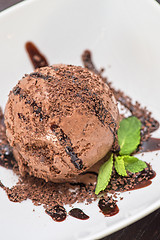 Image showing chocolate ice cream