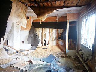 Image showing destroyed house room ruins