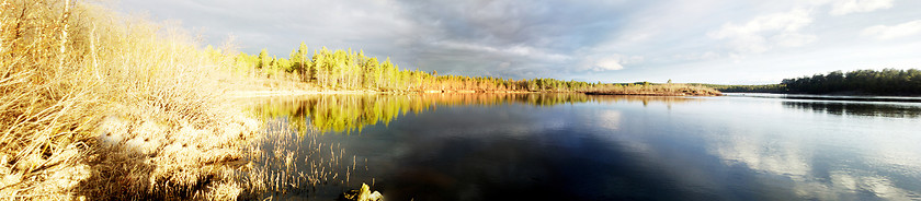 Image showing quiet spring lake on a Sunny afternoon
