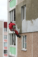 Image showing specialist carring out warming of building