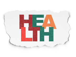 Image showing Healthcare concept: Health on Torn Paper background