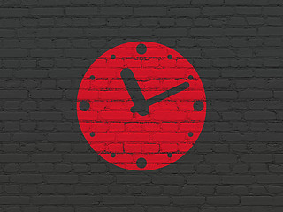 Image showing Time concept: Clock on wall background