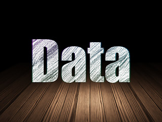 Image showing Information concept: Data in grunge dark room