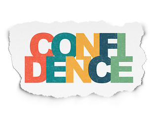 Image showing Business concept: Confidence on Torn Paper background