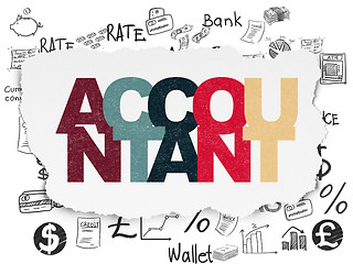 Image showing Money concept: Accountant on Torn Paper background