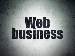 Image showing Web development concept: Web Business on Digital Paper background