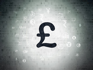 Image showing Currency concept: Pound on Digital Paper background