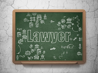 Image showing Law concept: Lawyer on School Board background