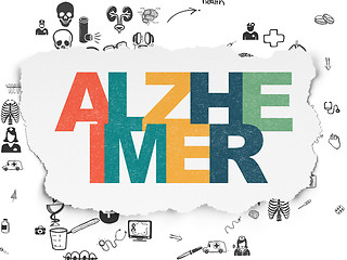 Image showing Health concept: Alzheimer on Torn Paper background