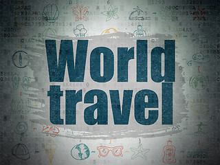 Image showing Vacation concept: World Travel on Digital Paper background