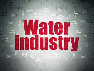 Image showing Industry concept: Water Industry on Digital Paper background