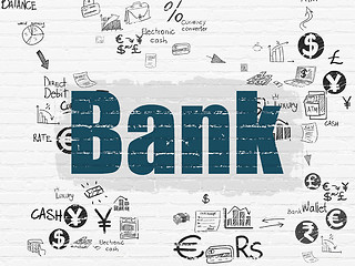 Image showing Currency concept: Bank on wall background