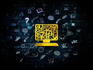 Image showing Learning concept: Computer Pc on Digital background