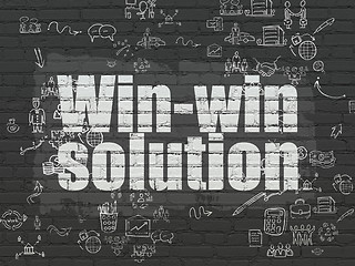 Image showing Business concept: Win-win Solution on wall background