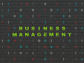 Image showing Business concept: Business Management on wall background