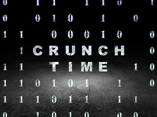 Image showing Business concept: Crunch Time in grunge dark room