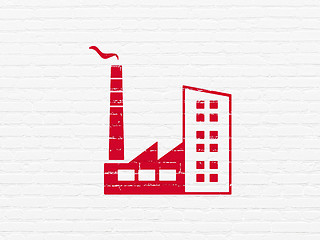 Image showing Industry concept: Industry Building on wall background