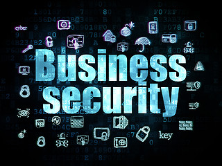 Image showing Protection concept: Business Security on Digital background