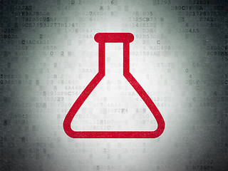Image showing Science concept: Flask on Digital Paper background