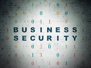 Image showing Protection concept: Business Security on Digital Paper background