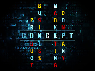 Image showing Advertising concept: word Concept in solving Crossword Puzzle