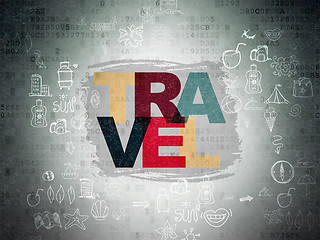 Image showing Tourism concept: Travel on Digital Paper background