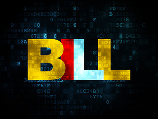 Image showing Currency concept: Bill on Digital background