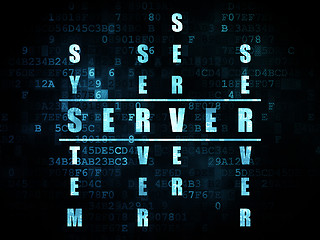 Image showing Web design concept: word Server in solving Crossword Puzzle