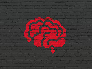 Image showing Medicine concept: Brain on wall background