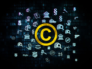 Image showing Law concept: Copyright on Digital background