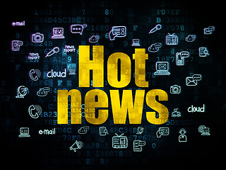 Image showing News concept: Hot News on Digital background