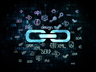 Image showing Web design concept: Link on Digital background