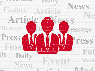 Image showing News concept: Business People on wall background