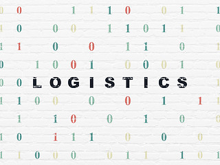 Image showing Business concept: Logistics on wall background