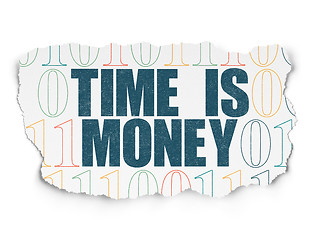 Image showing Finance concept: Time is Money on Torn Paper background