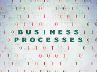Image showing Finance concept: Business Processes on Digital Paper background